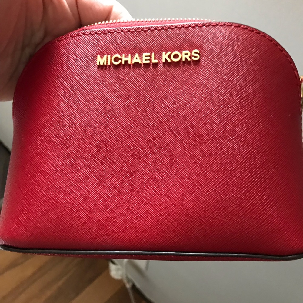 Michael Kors small Red cosmetic clutch